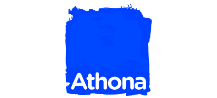 Athona's logo takes you to their list of jobs